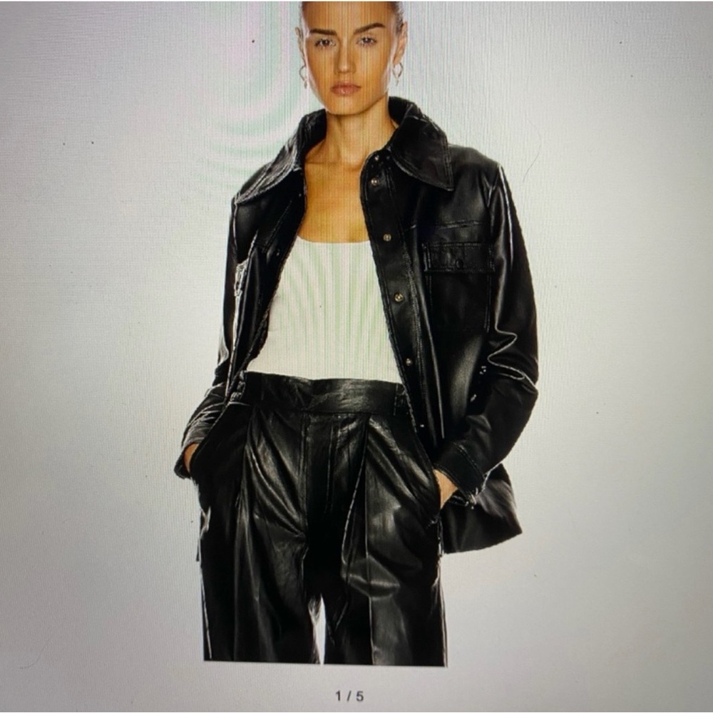 Elegant Black Leather Jacket for Women